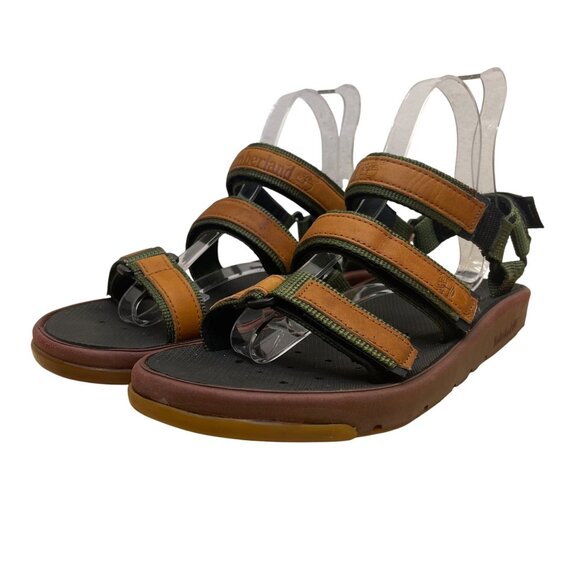 Timberland Men’s Green & Brown Lightweight Adjustable Strapped Sandals Size M - Picture 3 of 7